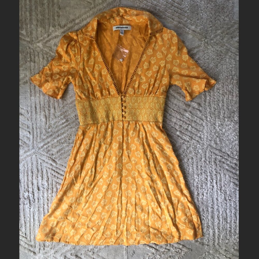 Urban Outfitters Size XS Yellow Floral Sundress